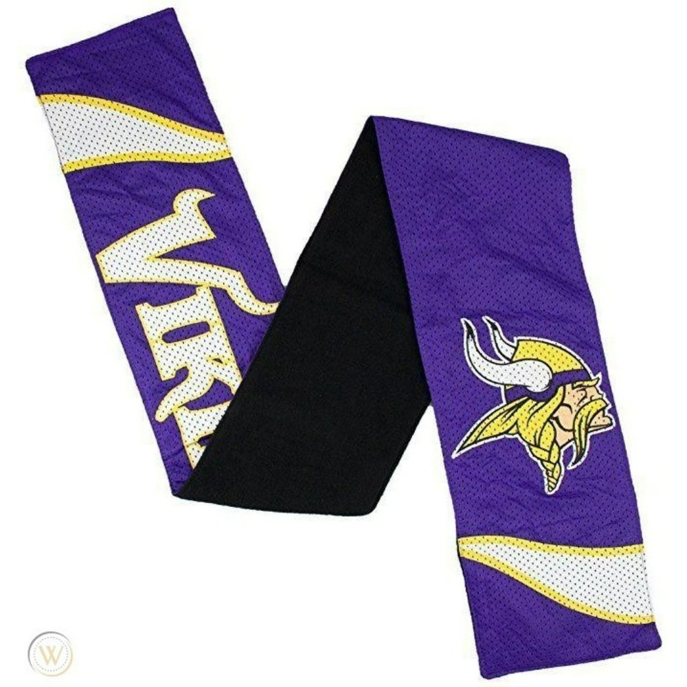 MINNESOTA VIKINGS JERSEY SCARF ZIPPER POCKET NFL NEW